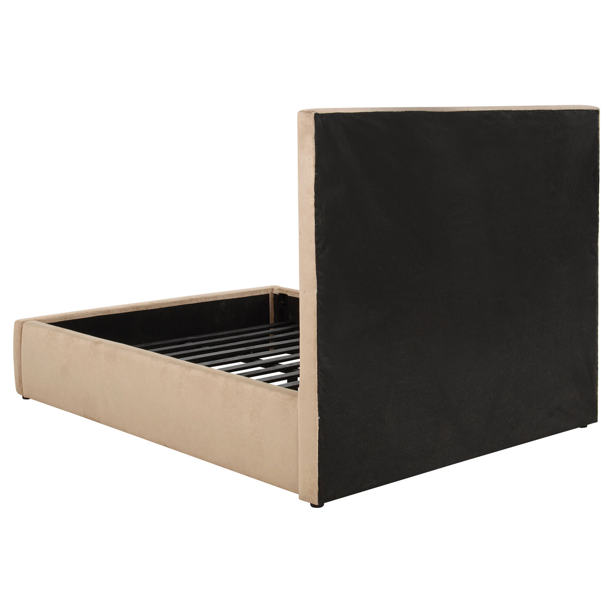 Lawson Upholstered Platform Bed - Clean Panel Headboard in Light Saddle or Mushroom, Full to Eastern King – view 15