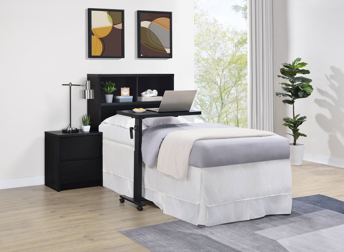 Westpark Bookcase Headboard & Storage Wall Sets - Black with USB Charging Nightstands, Twin to Queen – view 15