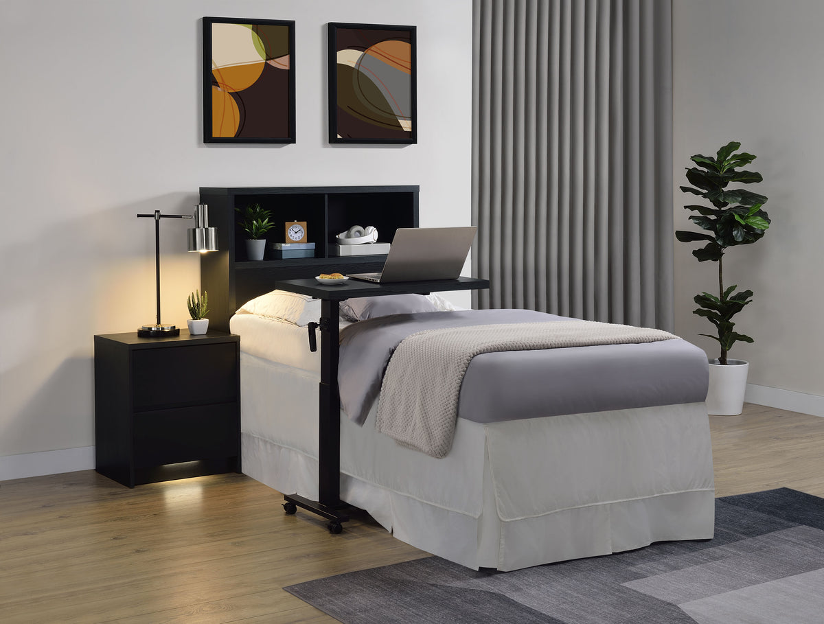 Westpark Bookcase Headboard & Storage Wall Sets - Black with USB Charging Nightstands, Twin to Queen – view 16