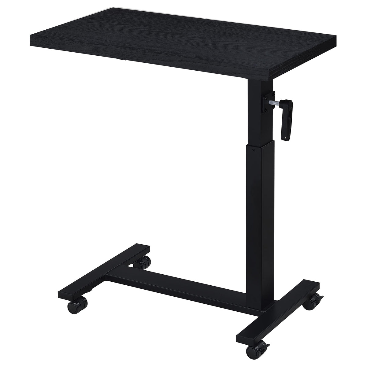 Westpark Height-Adjustable Mobile Bed C-Table - Hand-Crank Steel Base in Black – view 7
