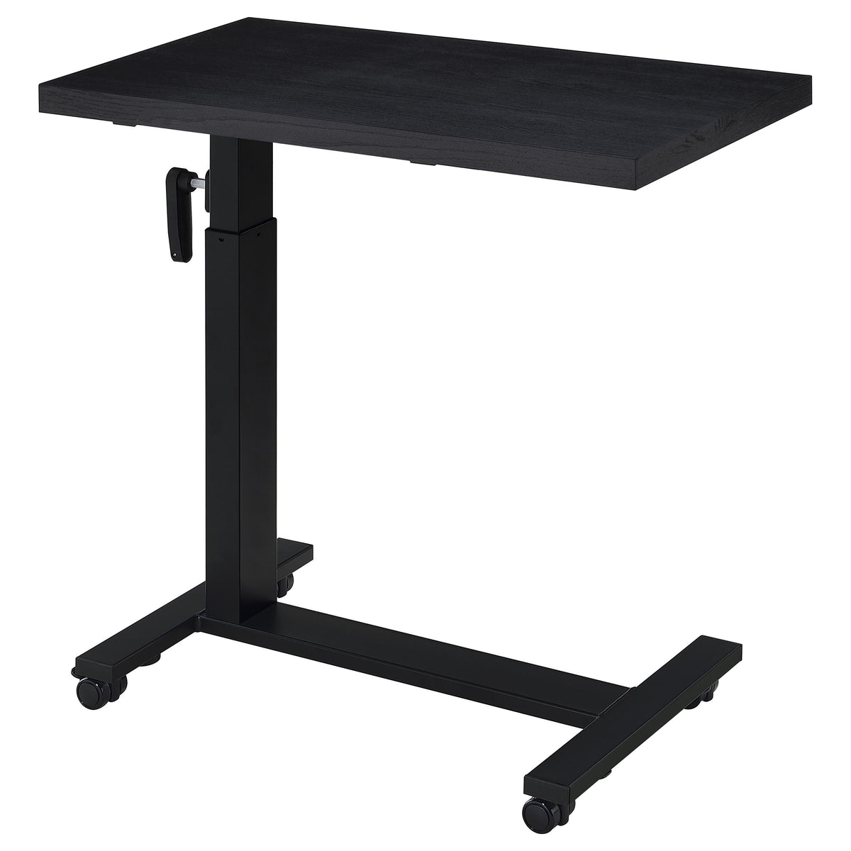 Westpark Height-Adjustable Mobile Bed C-Table - Hand-Crank Steel Base in Black – view 10