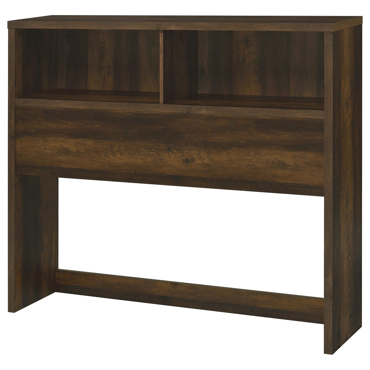 Westpark Bookcase Headboard & Wall Bed Sets - Open Cubby Storage with USB Nightstand in Dark Pine