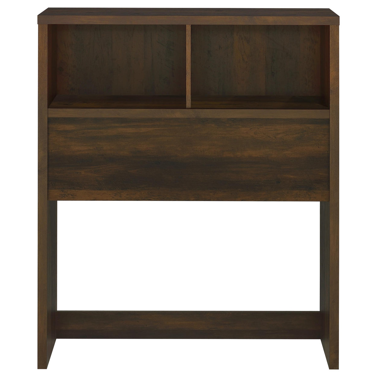 Westpark Bookcase Headboard & Wall Bed Sets - Open Cubby Storage with USB Nightstand in Dark Pine – view 12