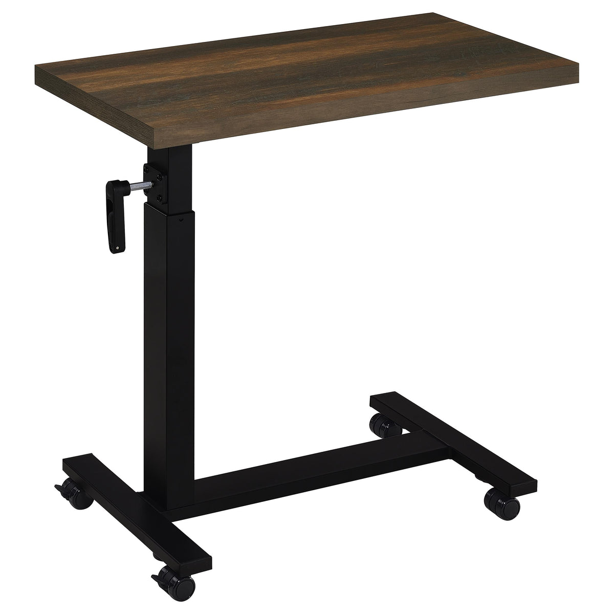 Westpark Height-Adjustable Mobile C-Table - Dark Pine Top on Matte Black Steel Base for Bedside Use – view 3