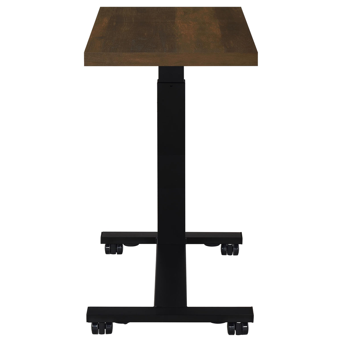 Westpark Height-Adjustable Mobile C-Table - Dark Pine Top on Matte Black Steel Base for Bedside Use – view 11
