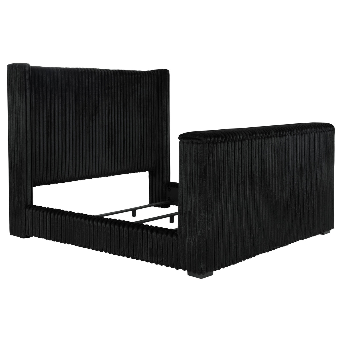 Centergrove Velvet Wingback TV Bed with Hidden Lift - California King