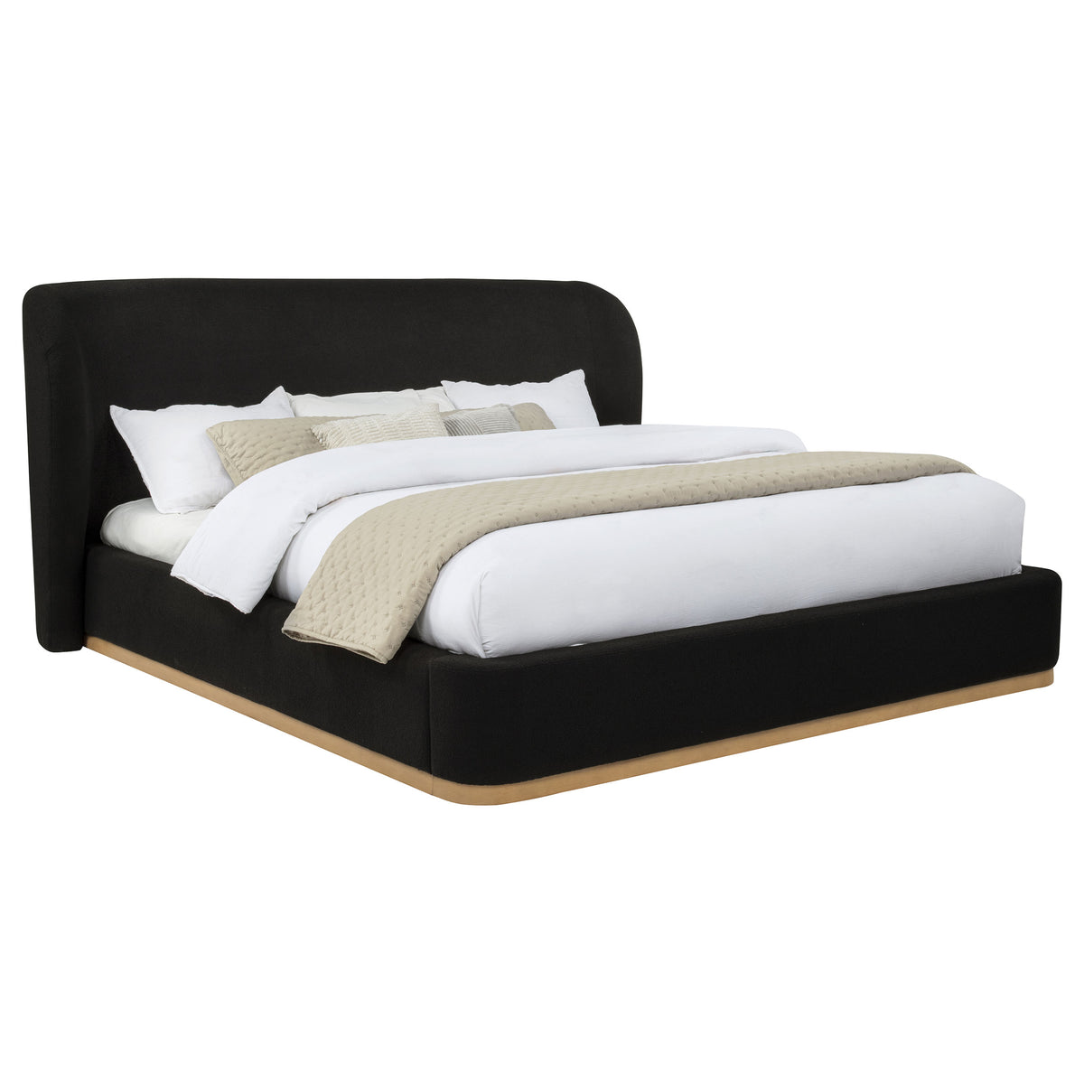 Blaire Upholstered Wingback Platform Bed - Eastern King