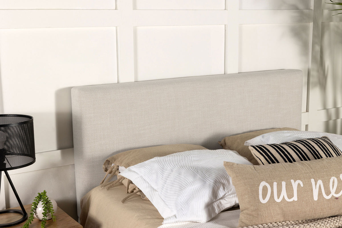 Pirro Upholstered Panel Headboard with Rounded Edges - Sand Fabric, Twin, Queen/Full or King – view 2