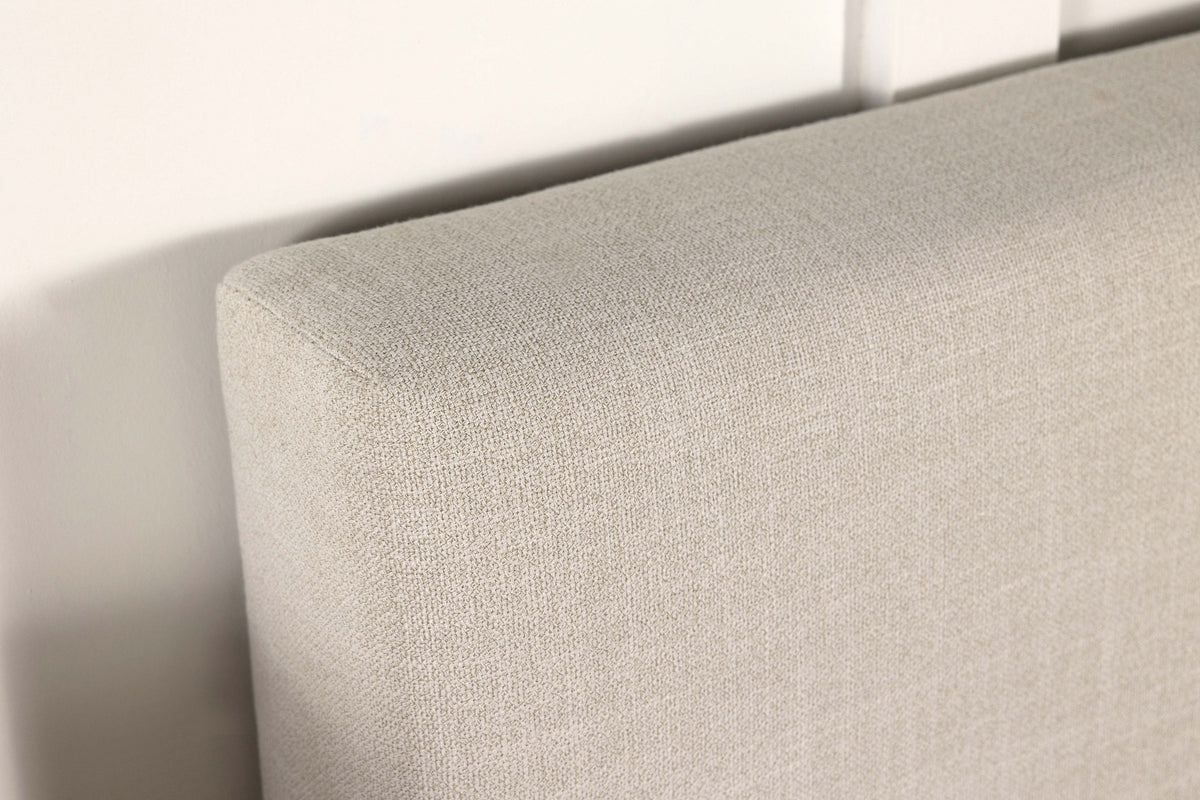 Pirro Upholstered Panel Headboard with Rounded Edges - Sand Fabric, Twin, Queen/Full or King
