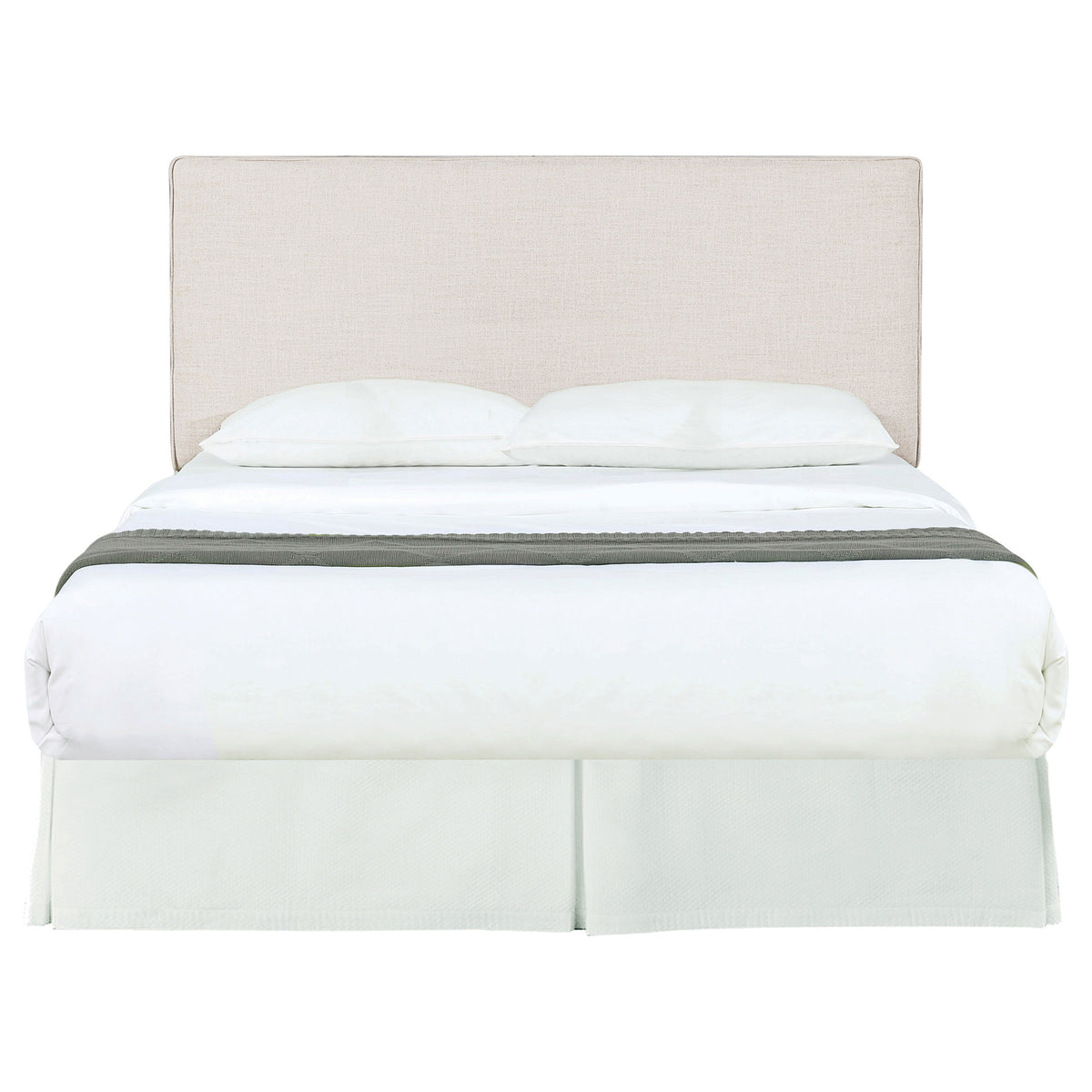 Kosmo Upholstered Panel Headboard with Self-Welt Trim - Sand Fabric, Twin, Queen/Full or King – view 15