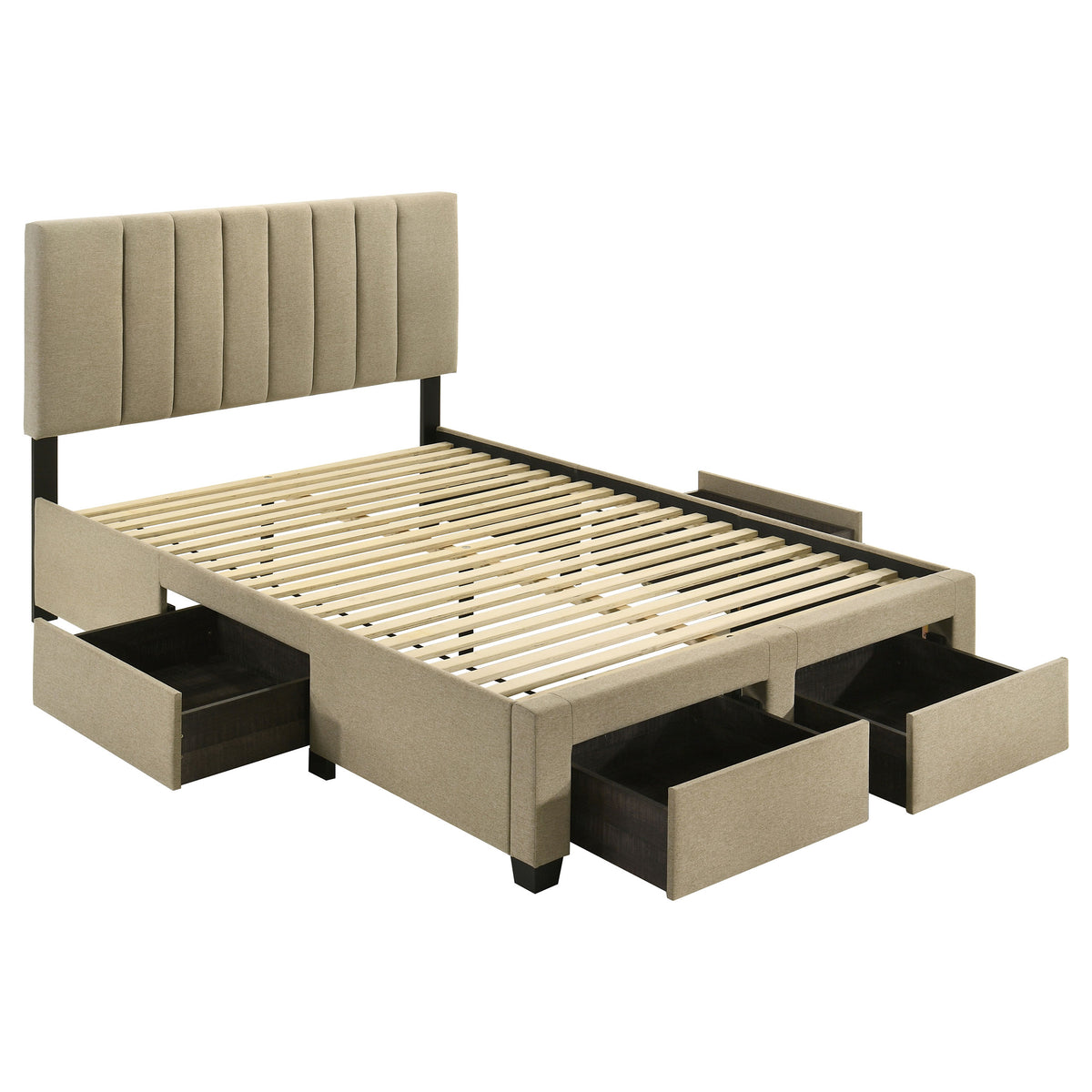 Wheatland Upholstered Storage Bed with 4 Drawers - Full