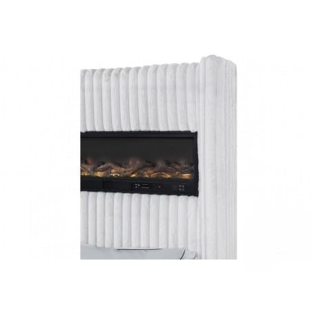 Uphoria California King Velvet Bed with Fireplace