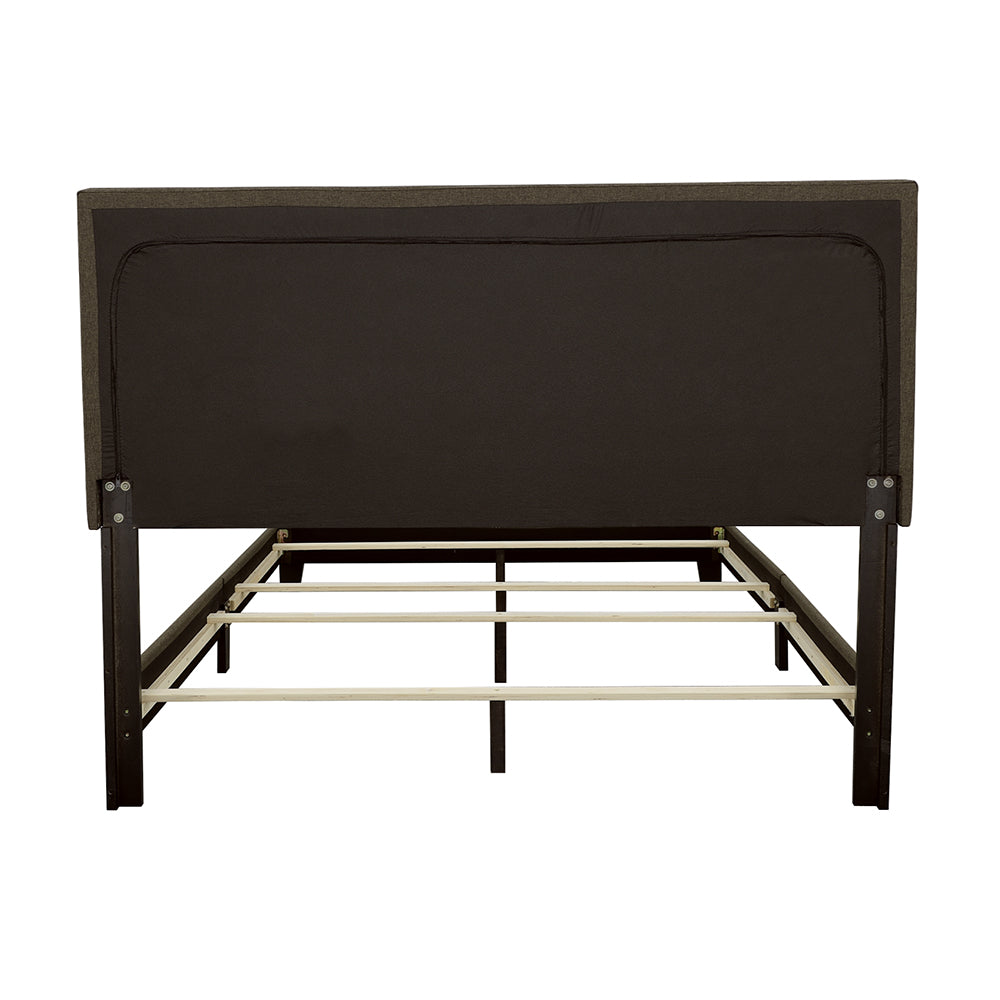 Boyd Upholstered Panel Bed with Chrome Nailhead Trim - Charcoal Fabric & Black Legs, Twin to California King – view 15