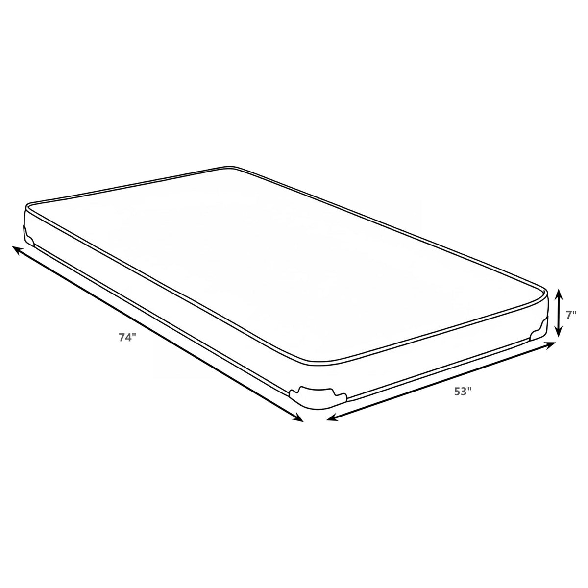 Drover 7" Foam Mattress with Built-In Bunkie Board - Breathable Knit Cover, Twin or Full – view 4