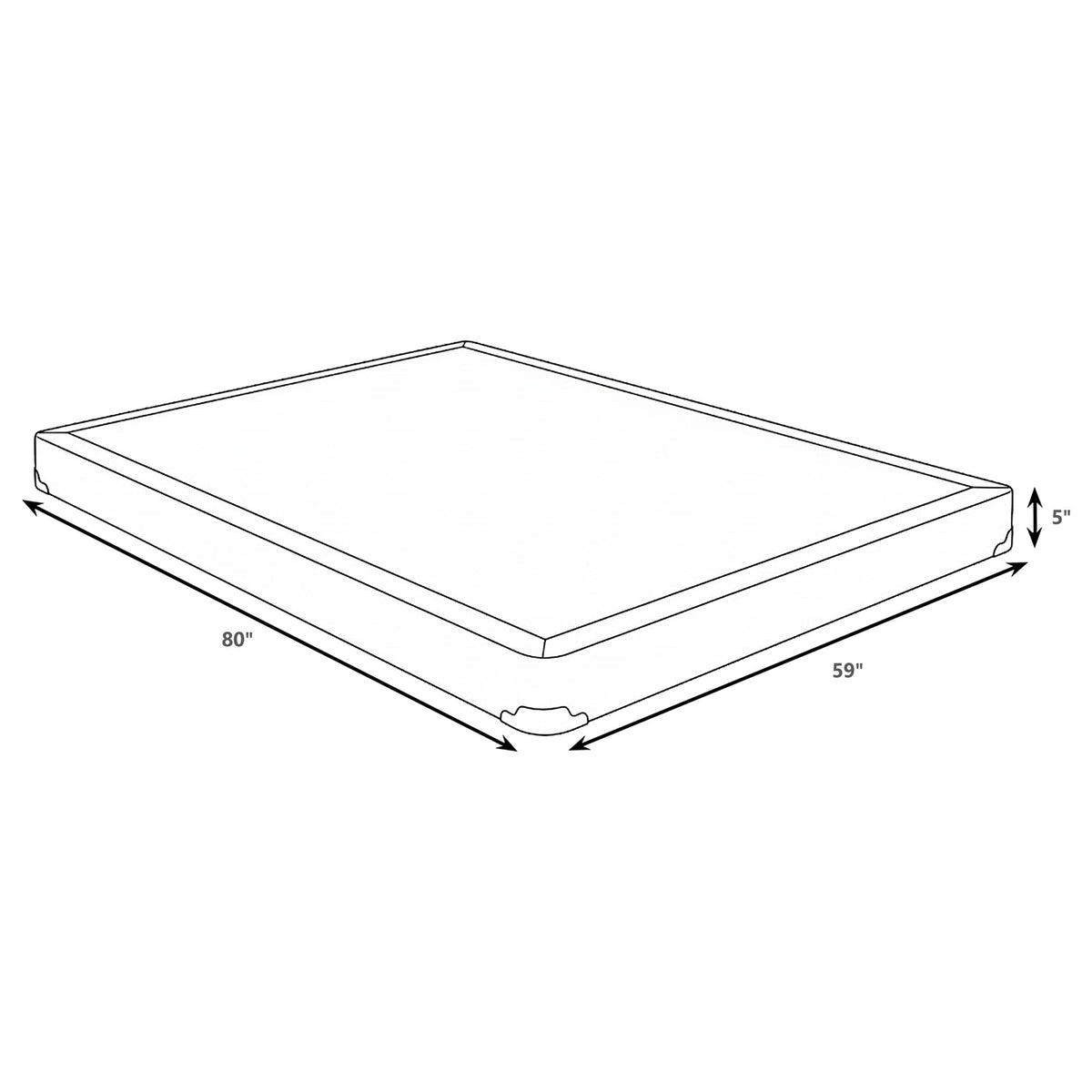 Mercer 5" Low Profile Box Spring Foundation - Handcrafted Slat Support in Grey, Twin to California King – view 12