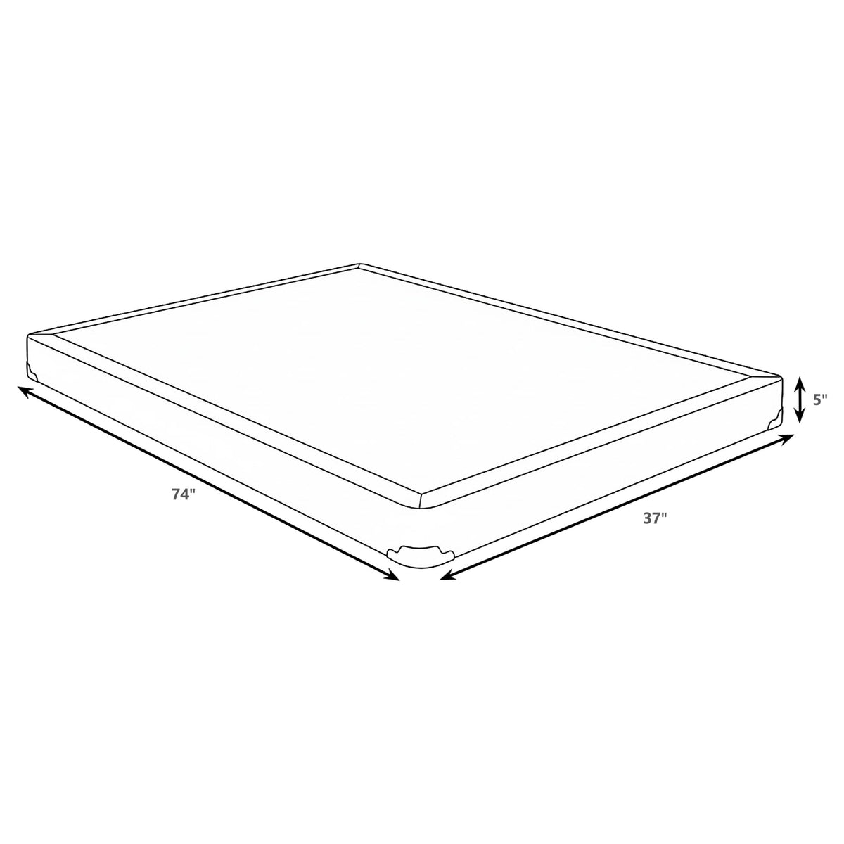 Mercer 5" Low Profile Box Spring Foundation - Handcrafted Slat Support in Grey, Twin to California King – view 7