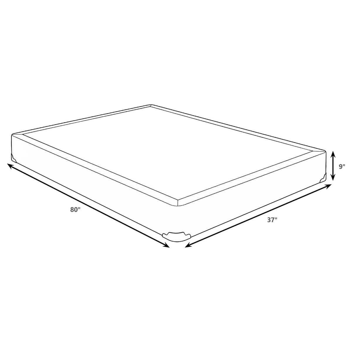 Mercer 9" Standard Box Spring Foundation - Handcrafted Slat Support with Kara-Guard Padding, Twin to King – view 8