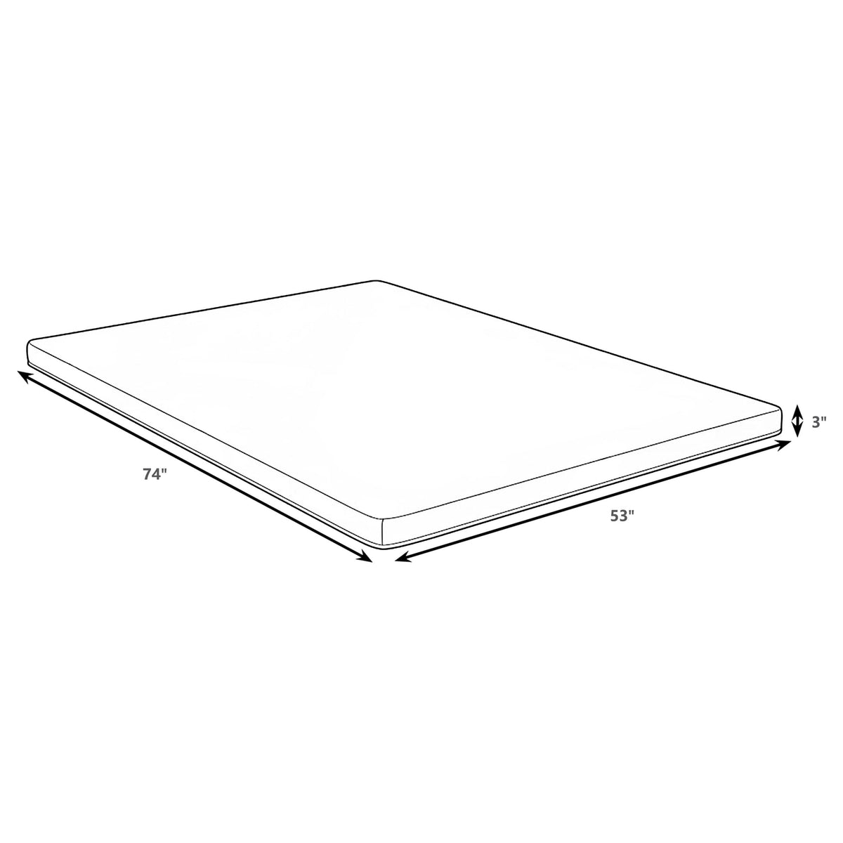 Cascade 3" Cool Memory Foam Mattress Topper - Icy Cool Cover, Twin to California King – view 12
