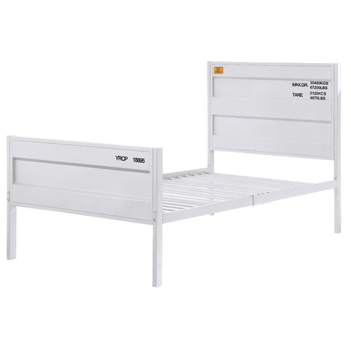 Cargo Shipping Container Youth Bedroom Collection - Metal Panel Beds, Vanity Desk, Chest & Wardrobe in White, Gunmetal, Blue or Red