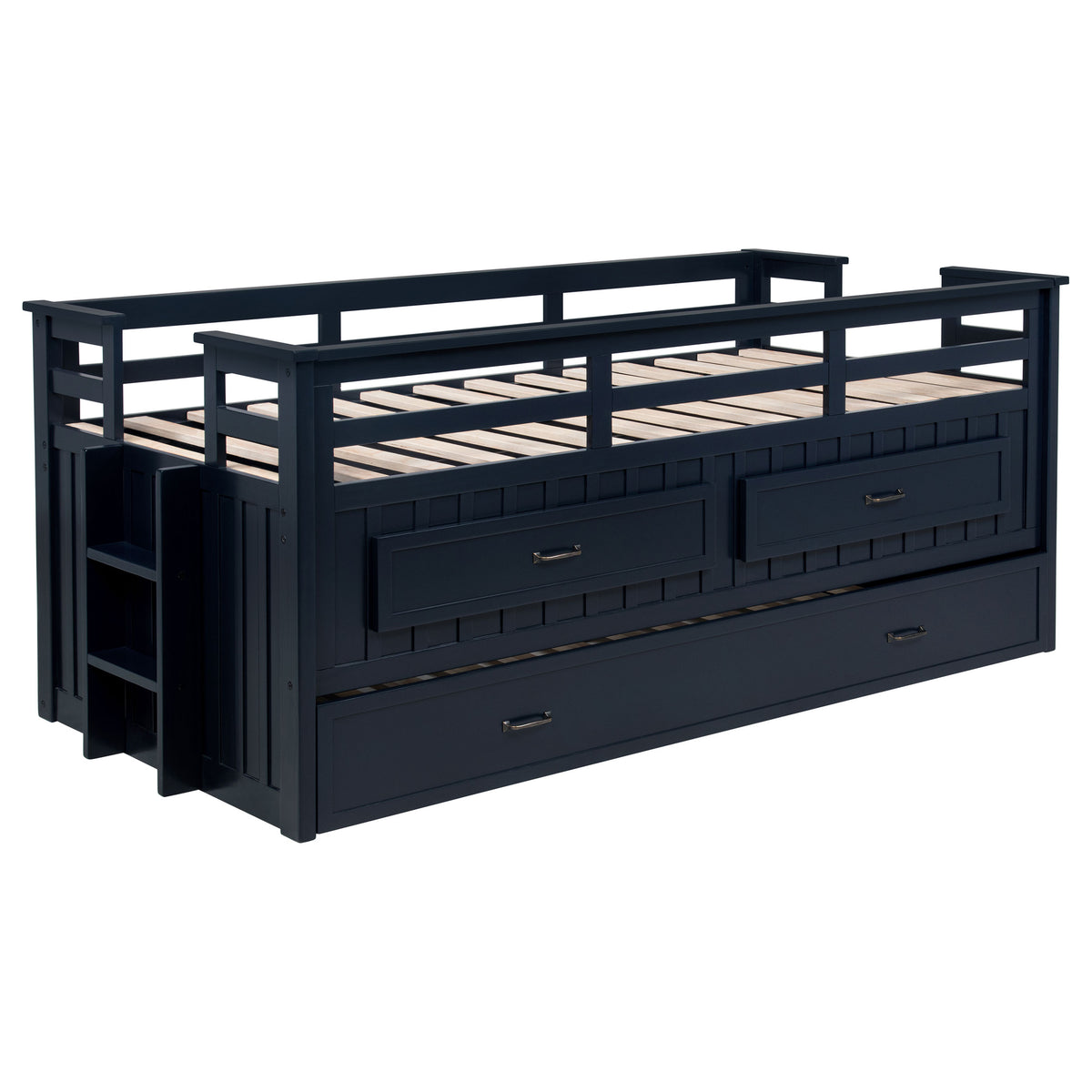 Carlsbad Twin Captain's Bed with Trundle & 2 Drawers -