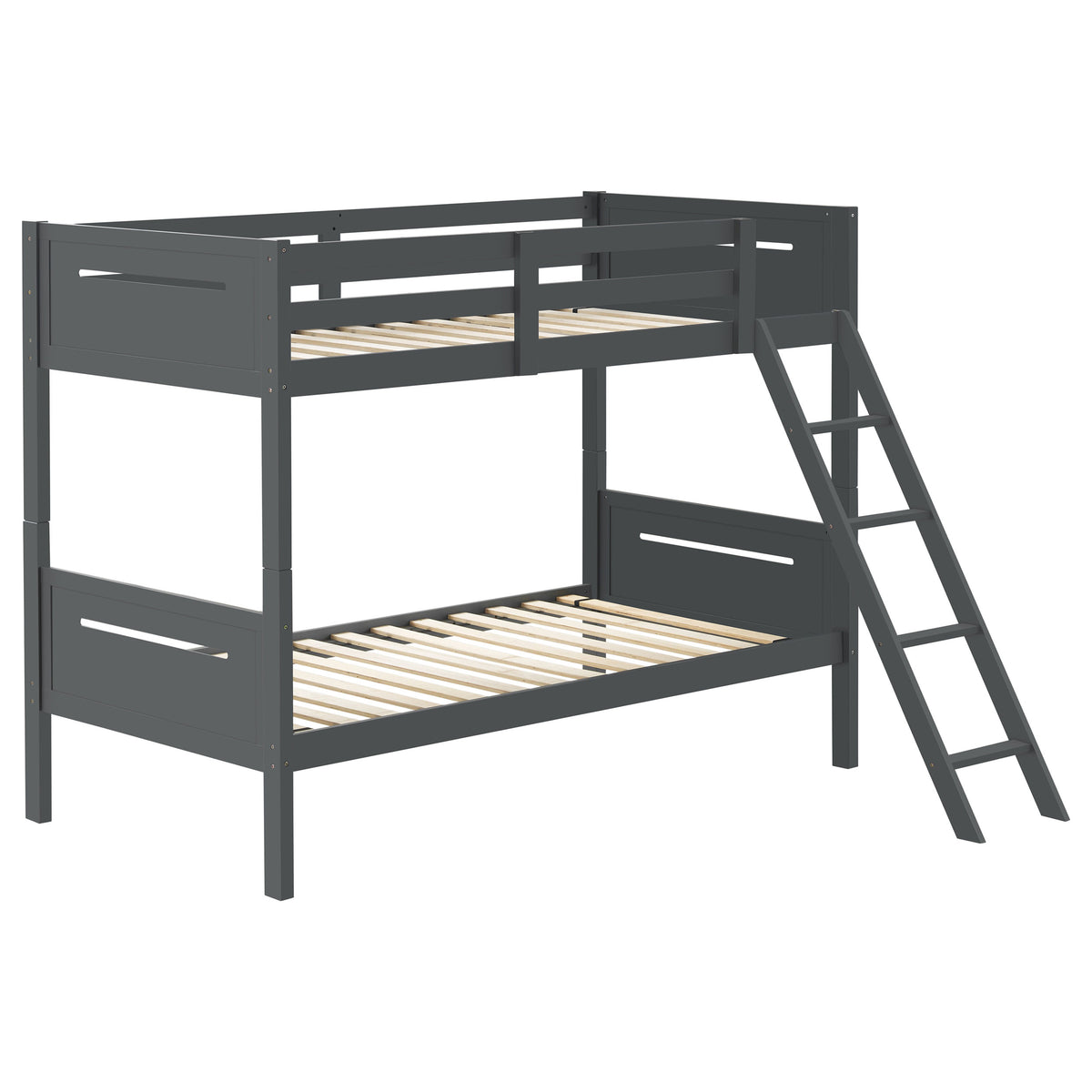 Littleton Wood Bunk Bed - Twin over Twin / Grey