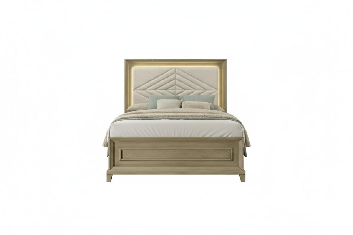 Dove Rustic Beige Bedroom Set β Queen & King β product view 2