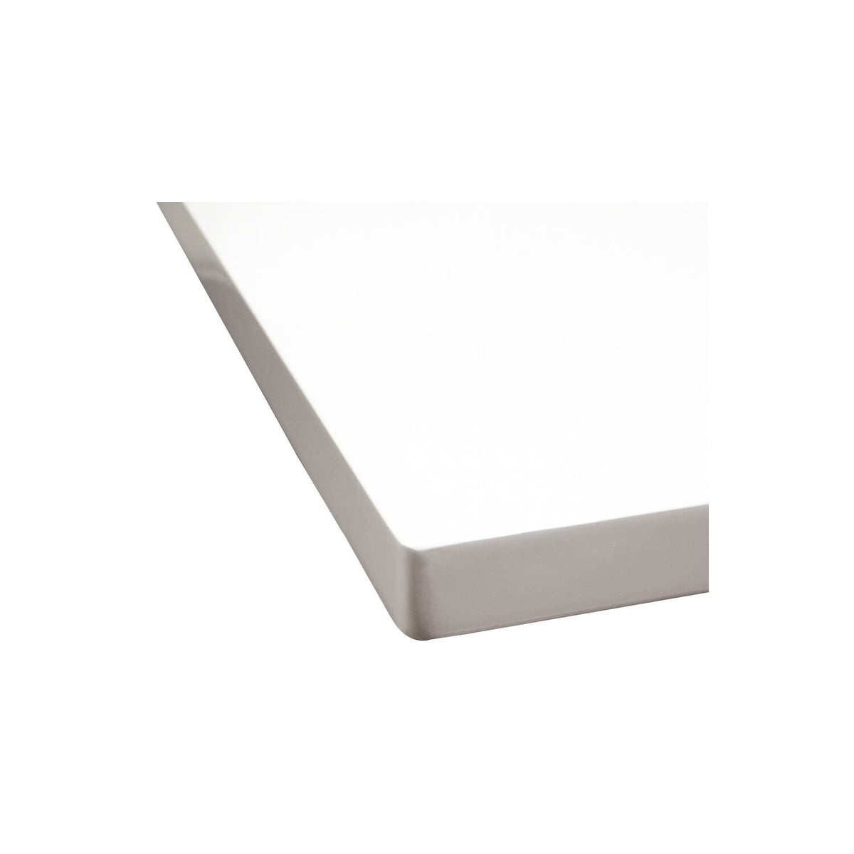 Barbara 63" Rectangle Dining Table with White Lacquered Top, Modern Contemporary Design - detail view