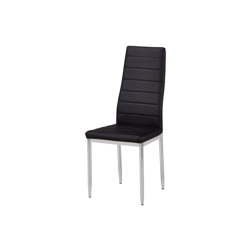 Trina Parson Dining Chairs with High Solid Back, Set of 2 - Modern & White Faux Leather