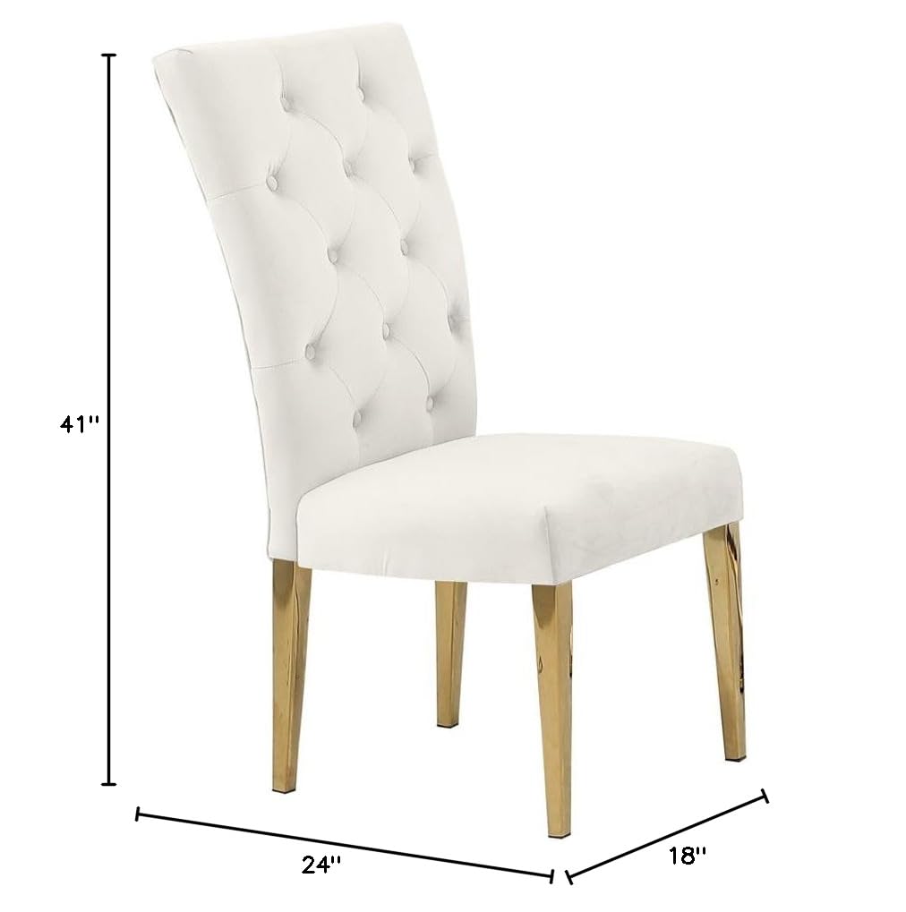 Lexington Modern Velvet Upholstered Dining Side Chairs - side view