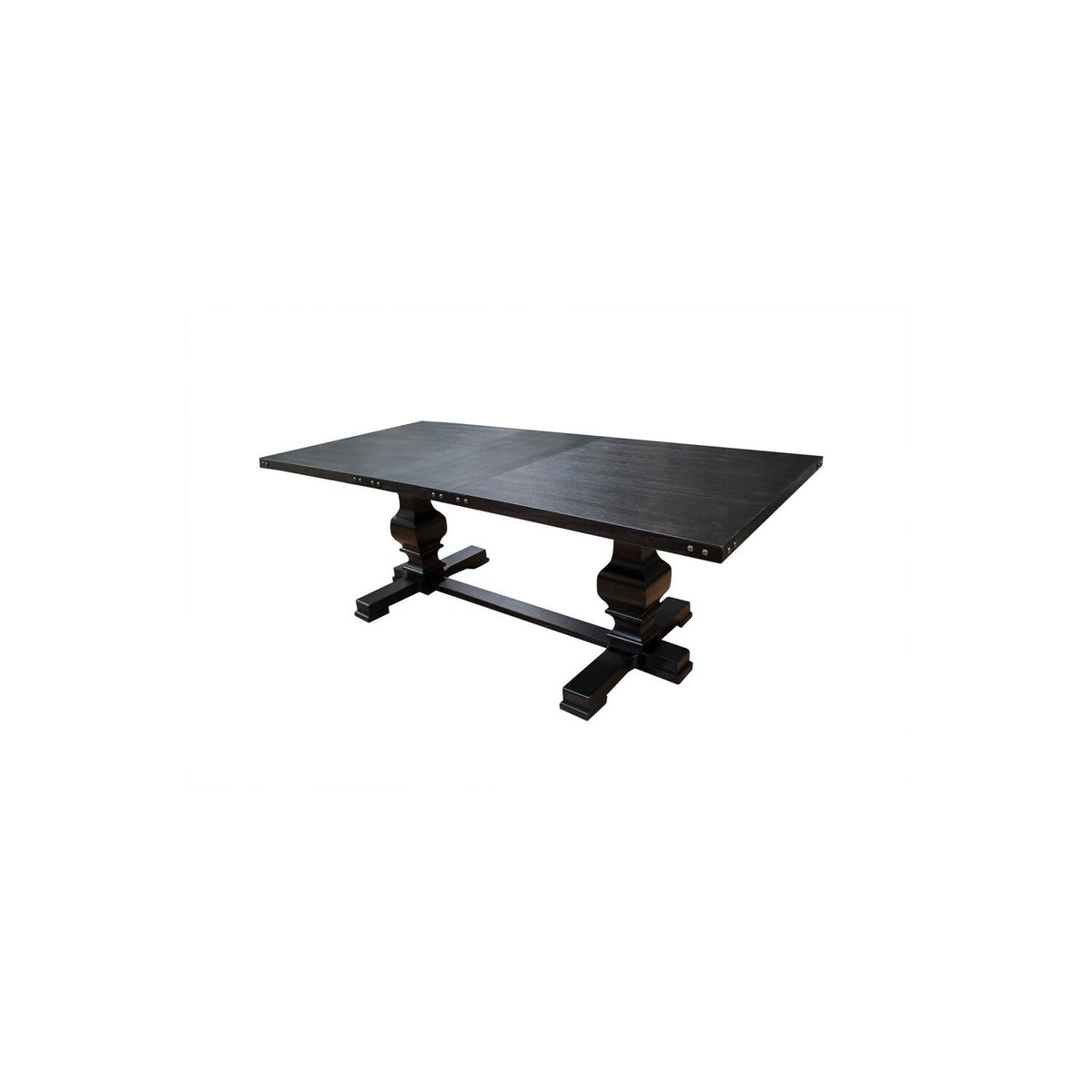 Rectangular 7 Pcs Dining Set in Black - side view
