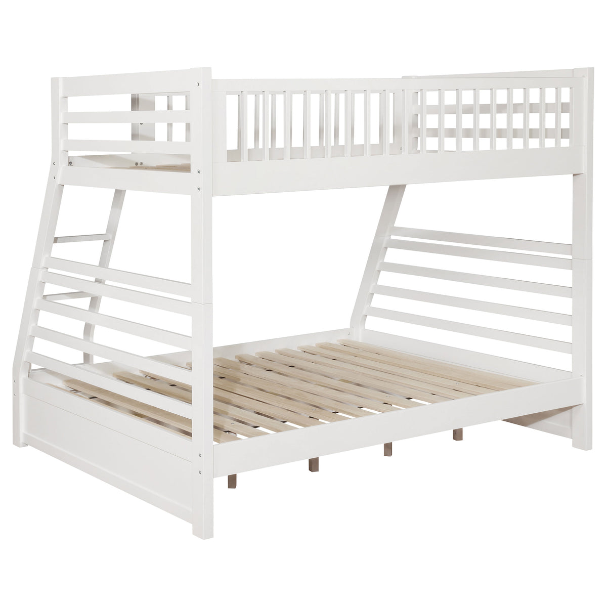 Ashton Twin over Full Bunk Bed with 2 Storage Drawers - A-Frame Pine in White, Cappuccino, Navy or Grey โ view 7