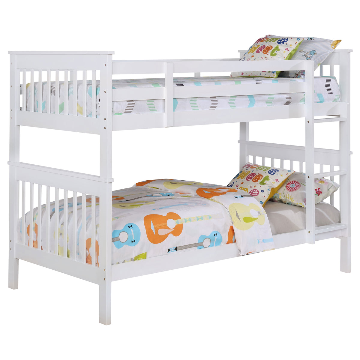 Chapman Twin Over Twin Bunk Bed - 3pcs- Bunk Bed + 2 Twin Mattresses