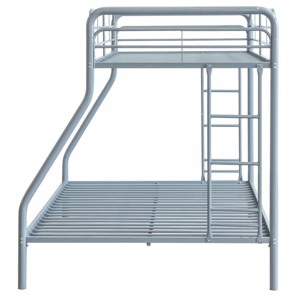 Carson Metal Twin over Full Bunk Bed with Guardrails & Ladders - Glossy Black or Silver – view 15