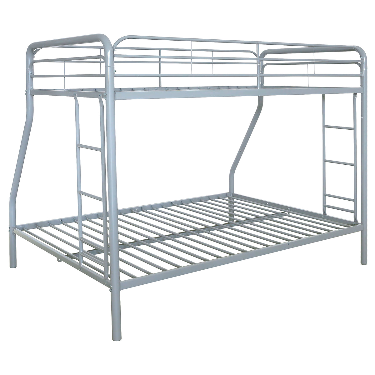 Carson Metal Twin over Full Bunk Bed with Guardrails & Ladders - Glossy Black or Silver – view 16