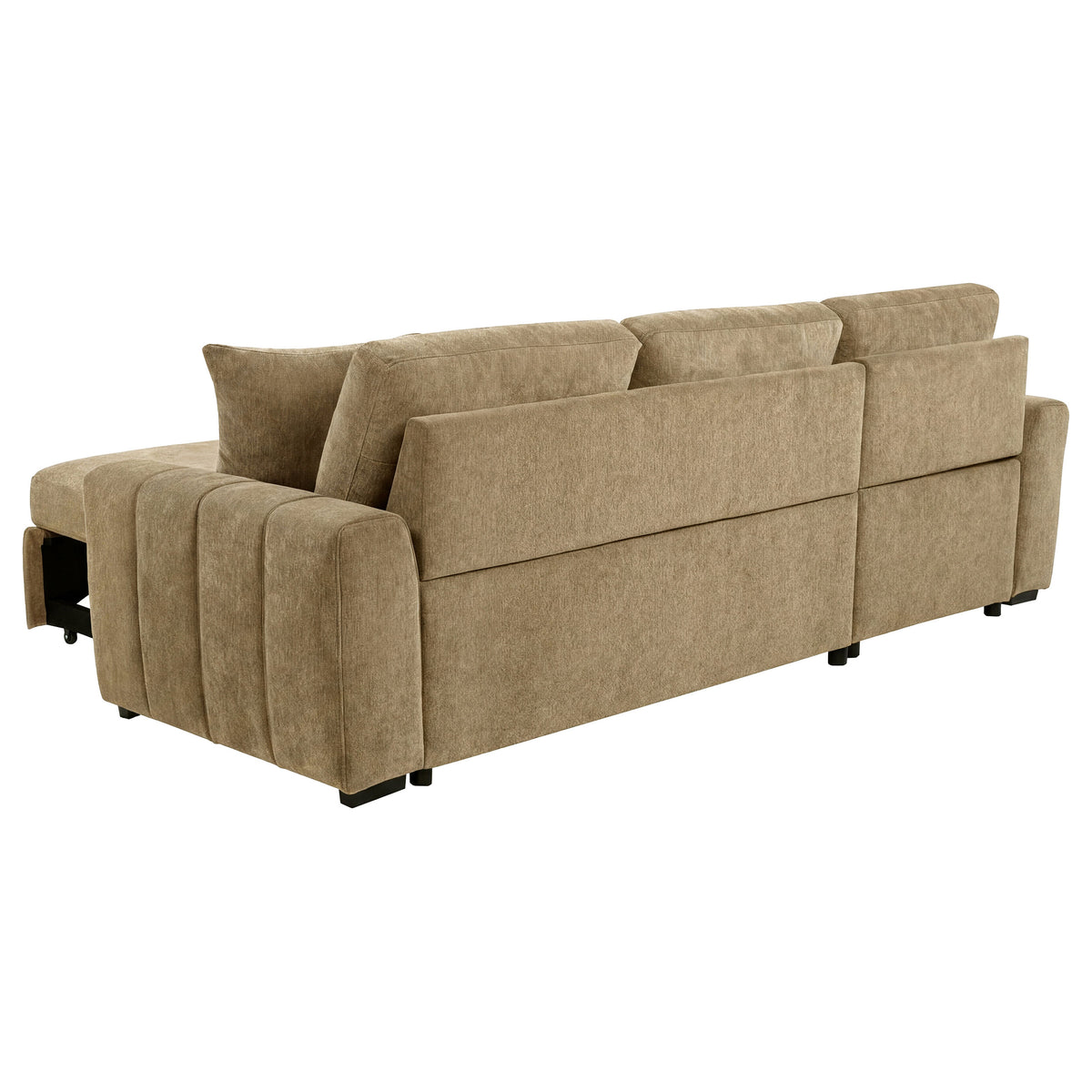 Pastrana Sleeper Sectional Sofa with LAF Chaise - Camel Fabric with Wide Track Arms – view 8