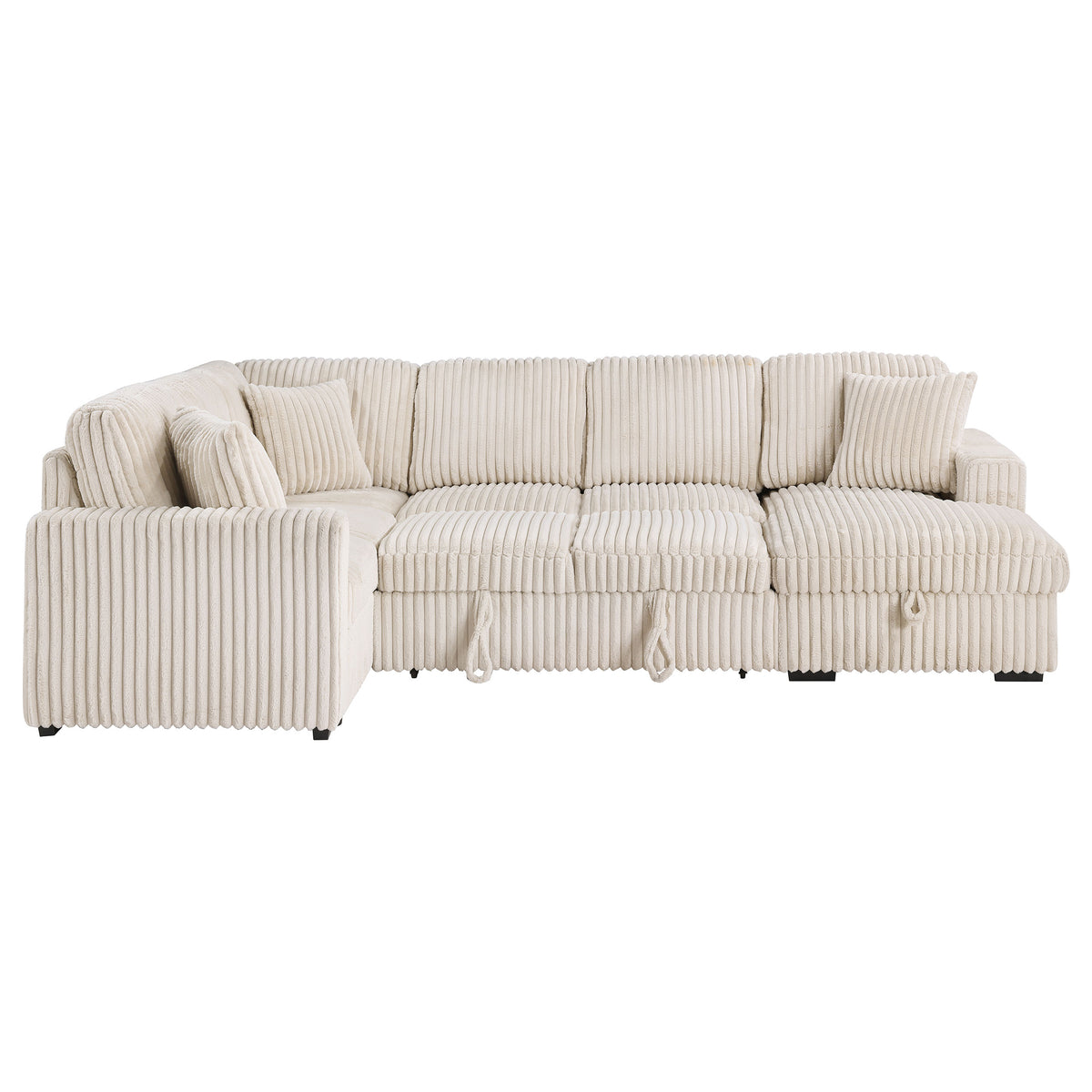 Devonshire Sleeper Sectional with Pop-Up Bed & Storage Chaise - Camel Corduroy – view 10