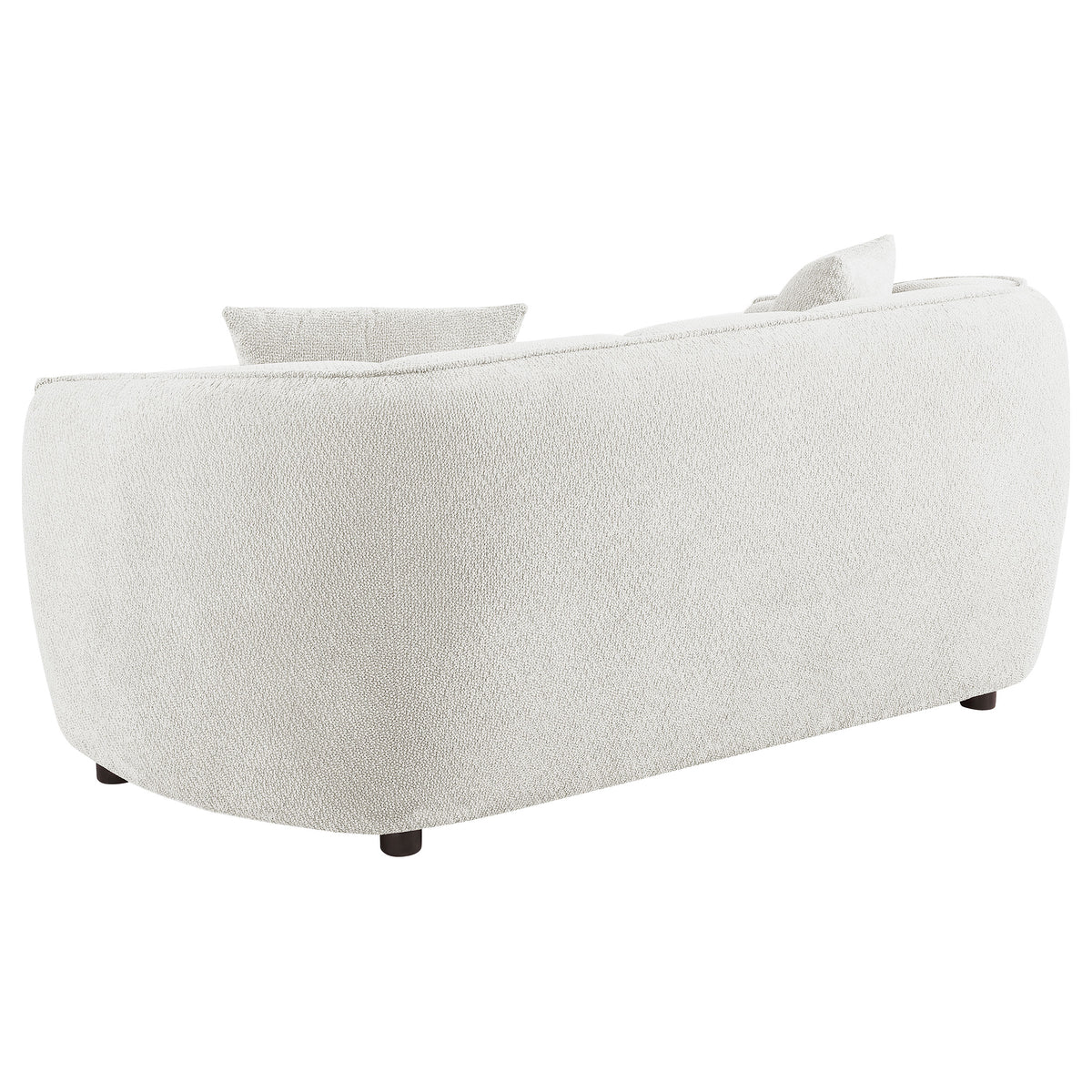 Aleisha Channel-Back Chenille Sofa, Loveseat & Accent Chair - Rounded Shelter Arms in Ivory, Living Room Sets – view 17