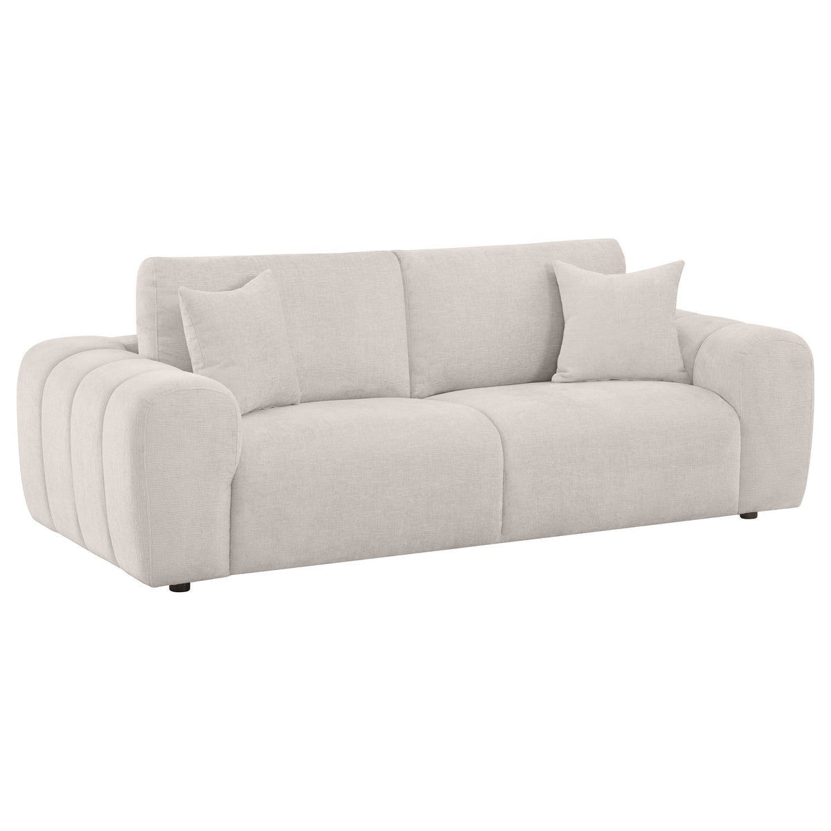 Burnett Wide Arm Chenille Sofa, Loveseat, Chair & Ottoman - Sofa