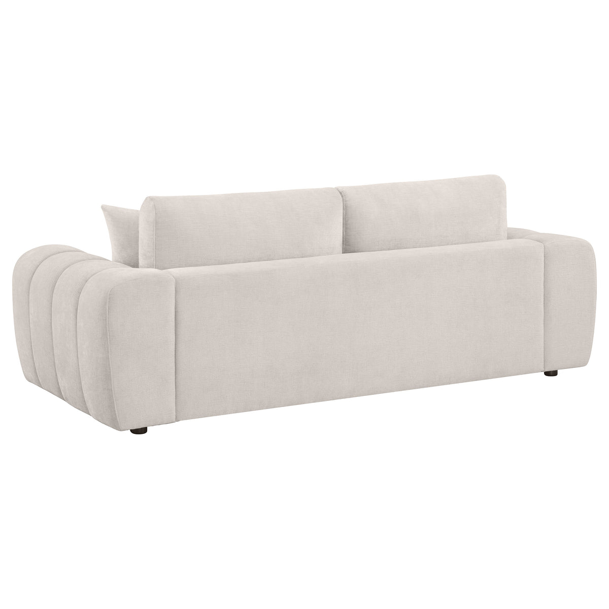 Burnett Wide Arm Chenille Sofa, Loveseat, Chair & Ottoman - Sculptural Ivory Living Room Sets โ view 15