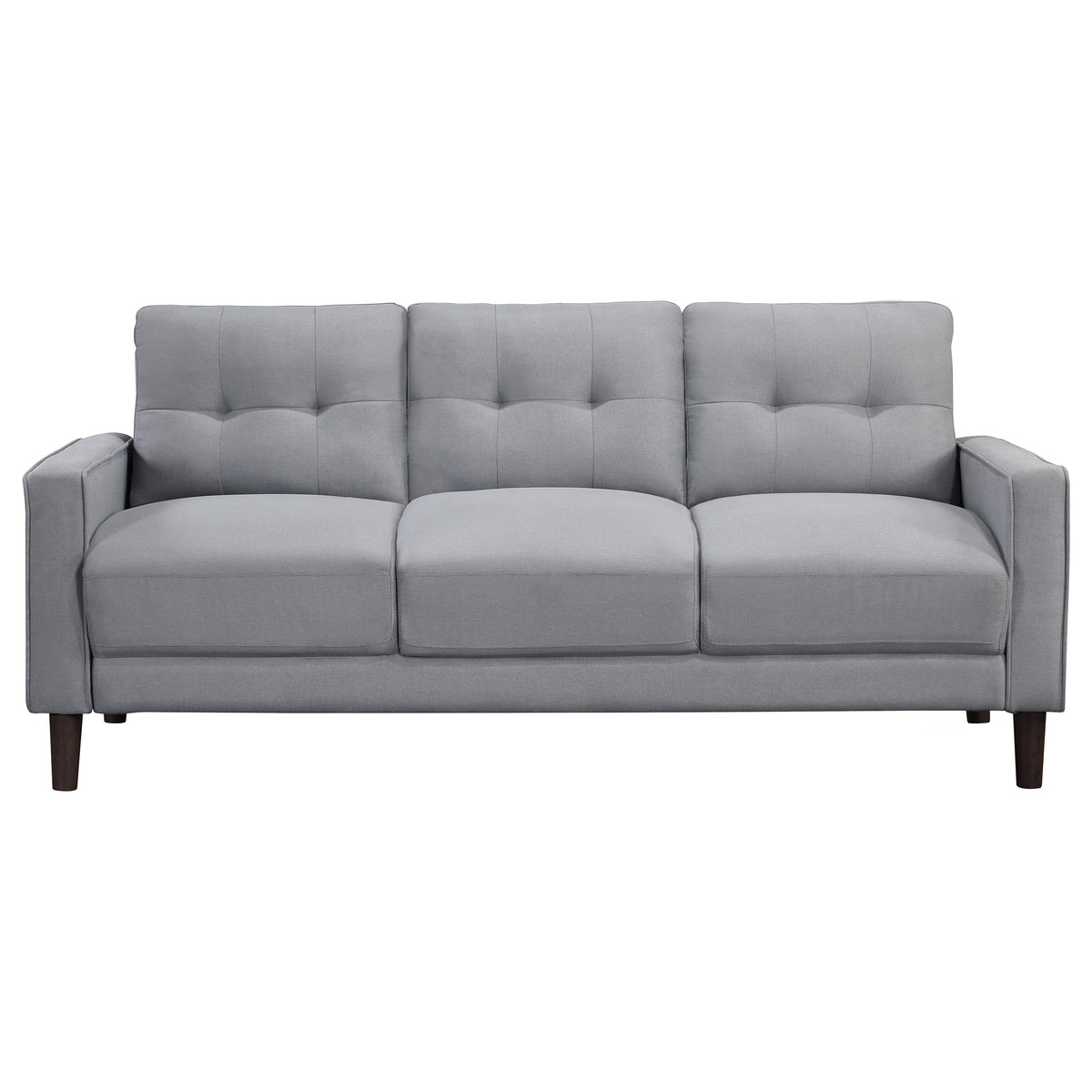 Bowen Track Arm Tufted Sofa, Loveseat & Chair - Small-Space Grey Performance Fabric Living Room Sets – view 9