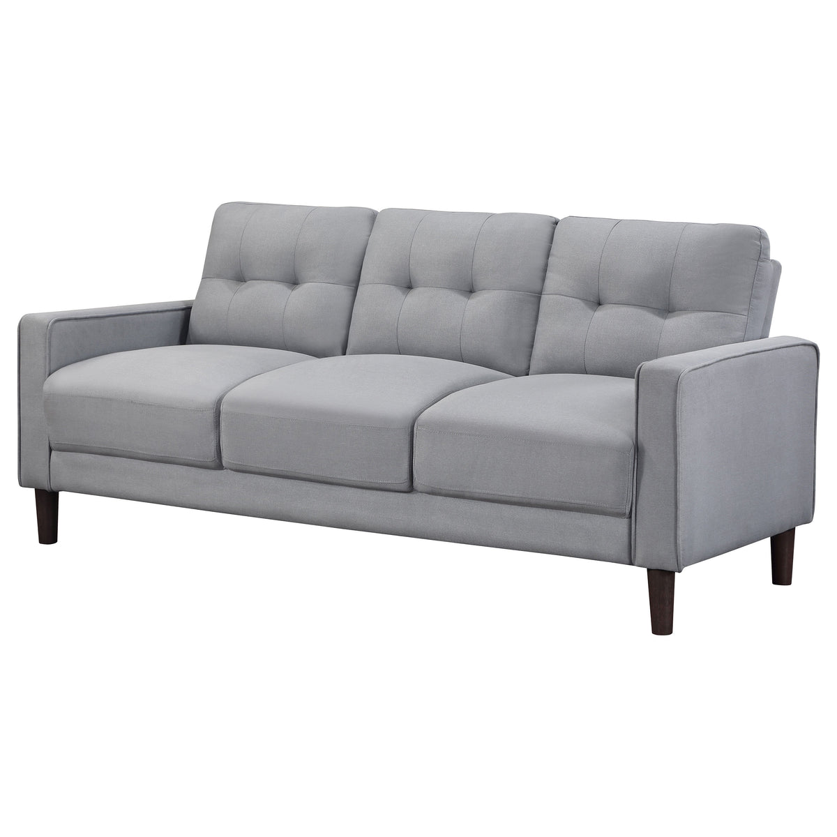 Bowen Track Arm Tufted Sofa, Loveseat & Chair - Small-Space Grey Performance Fabric Living Room Sets – view 10