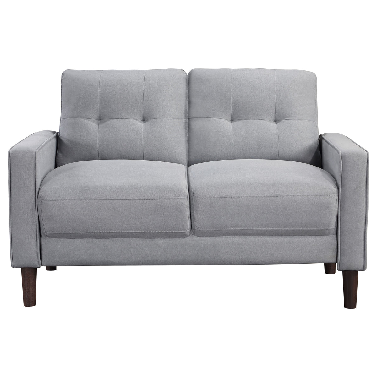 Bowen Track Arm Tufted Sofa, Loveseat & Chair - Small-Space Grey Performance Fabric Living Room Sets – view 18