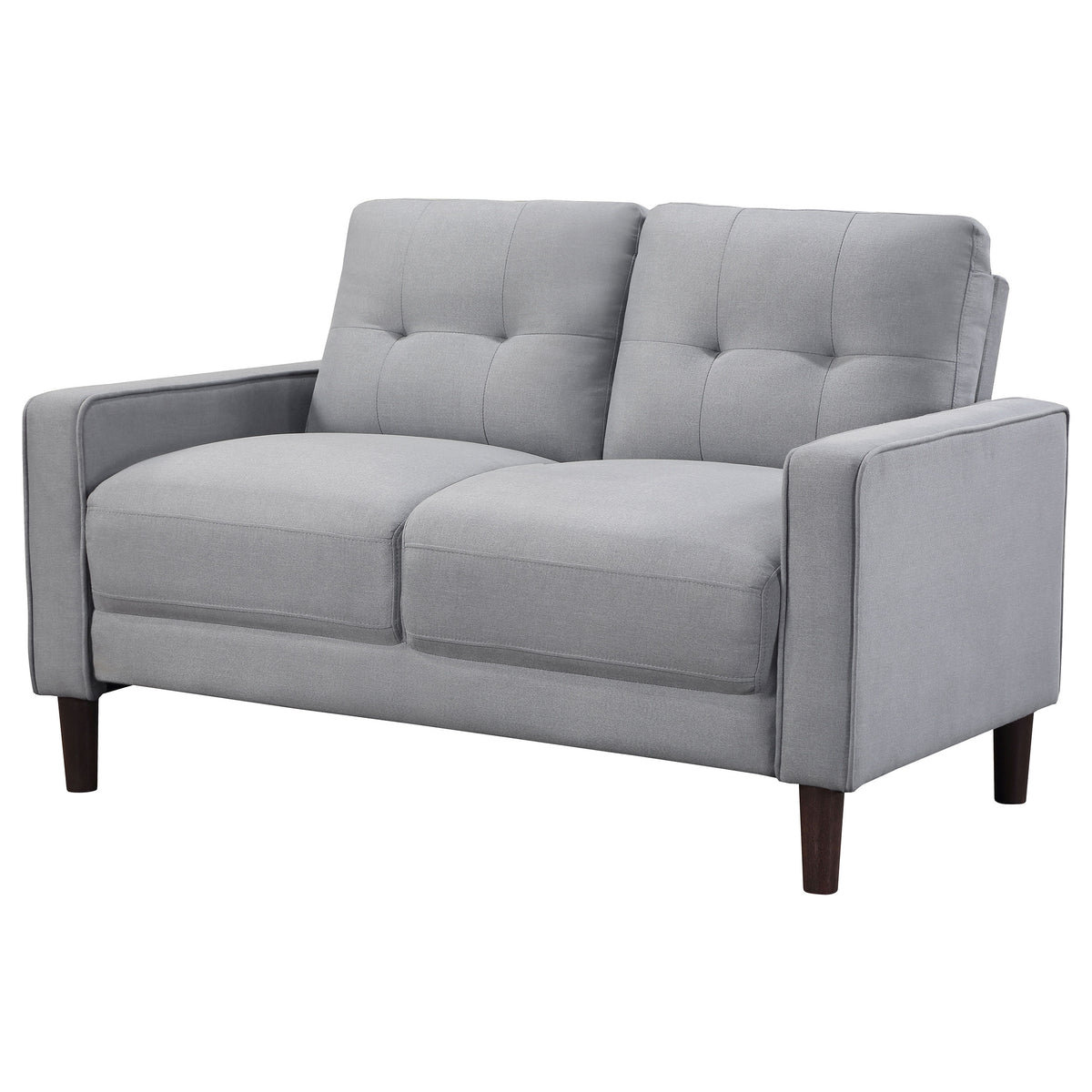 Bowen Track Arm Tufted Sofa, Loveseat & Chair - Small-Space Grey Performance Fabric Living Room Sets – view 19