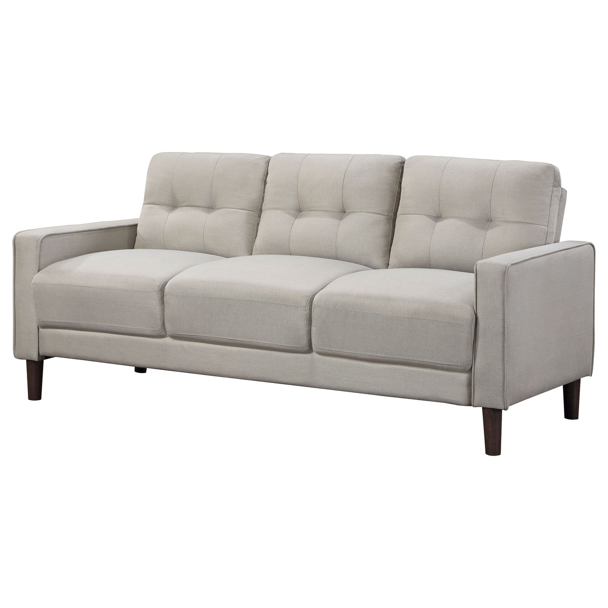 Bowen Track Arm Sofa, Loveseat & Accent Chair - Grid-Tufted Beige Performance Fabric Living Room Sets – view 8