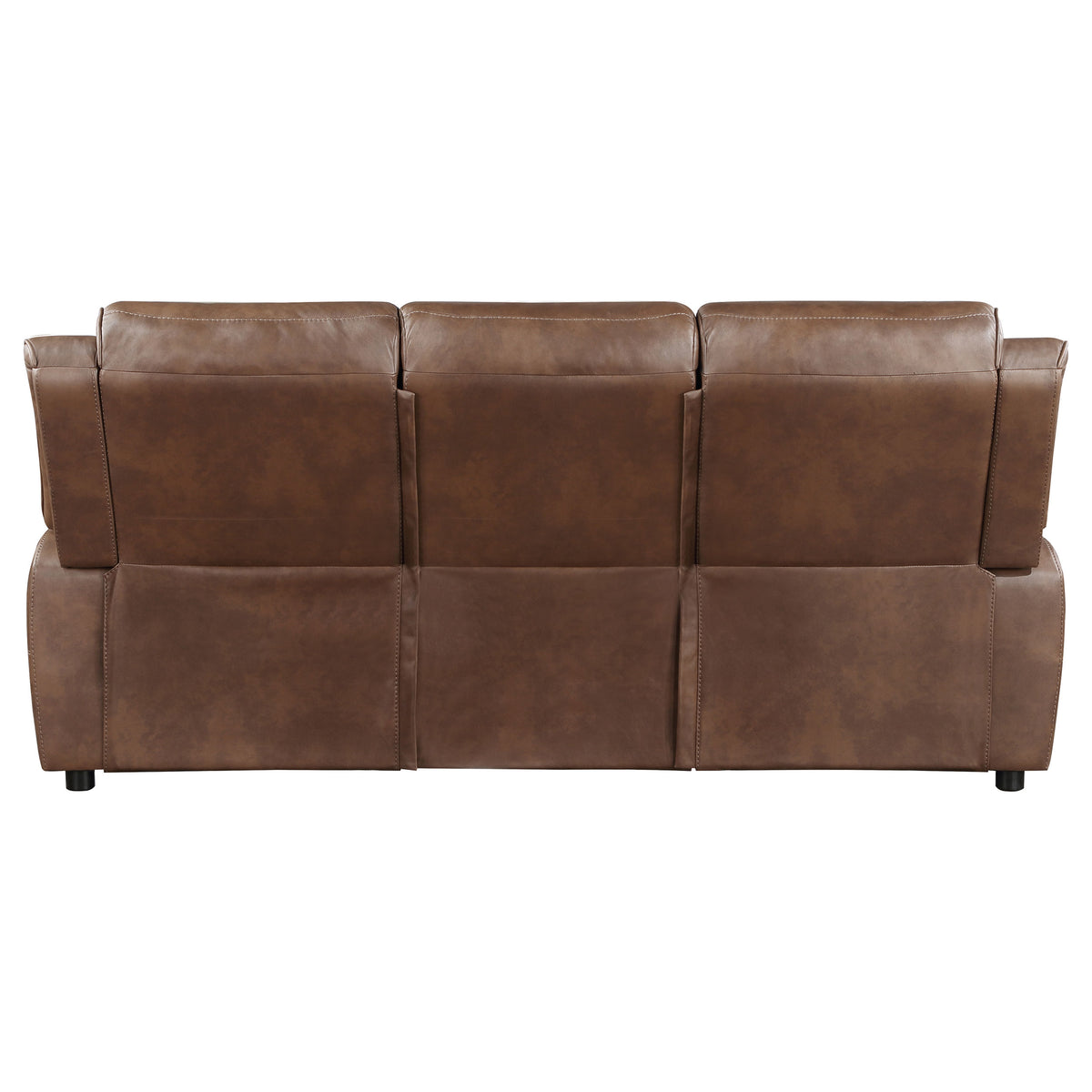 Ellington Pillowtop Arm Sofa, Loveseat & Chair - Dark Brown Faux Leather with Pocket Coil Seating – view 13