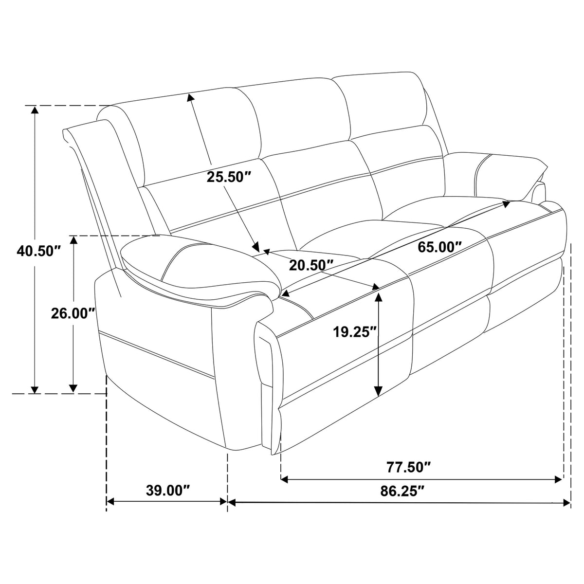 Ellington Pillowtop Arm Sofa, Loveseat & Chair - Dark Brown Faux Leather with Pocket Coil Seating – view 17
