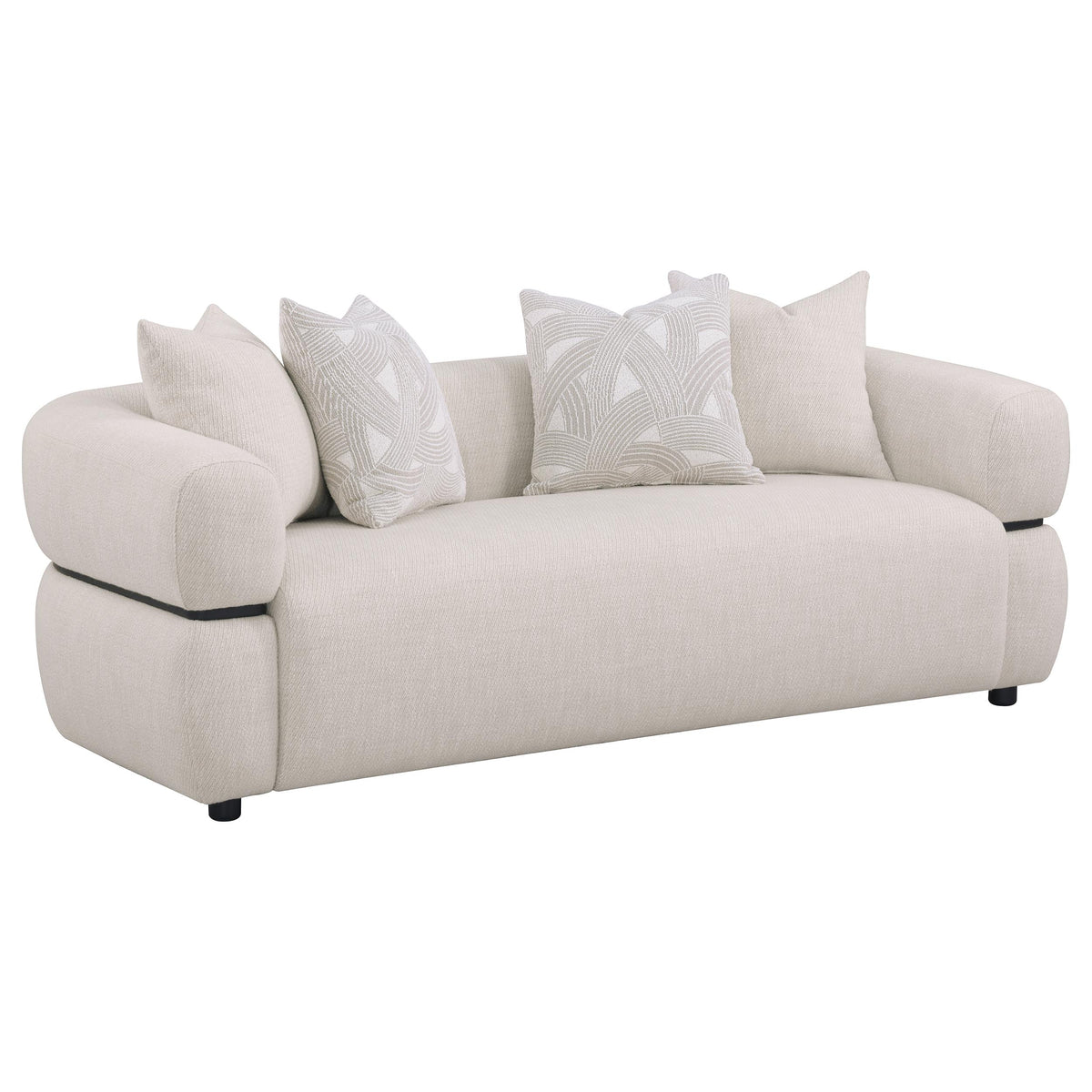 Jeanette Round Arm Sofa, Loveseat & Chair - Sofa