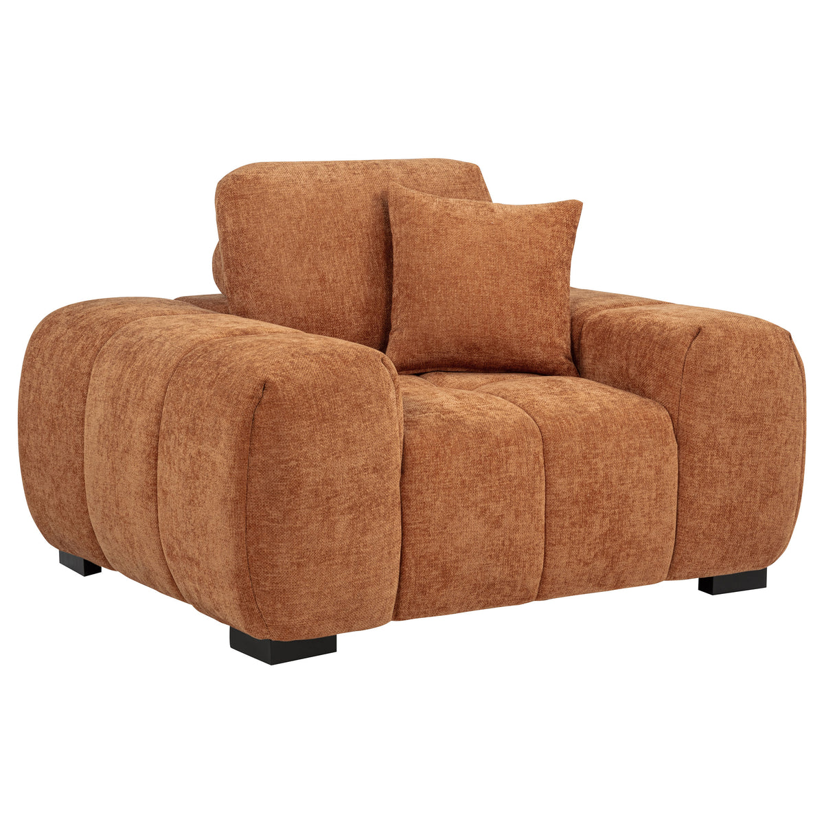 Octavia Chaise Sectional, Accent Chair & Ottoman - Accent Chair with Pillow