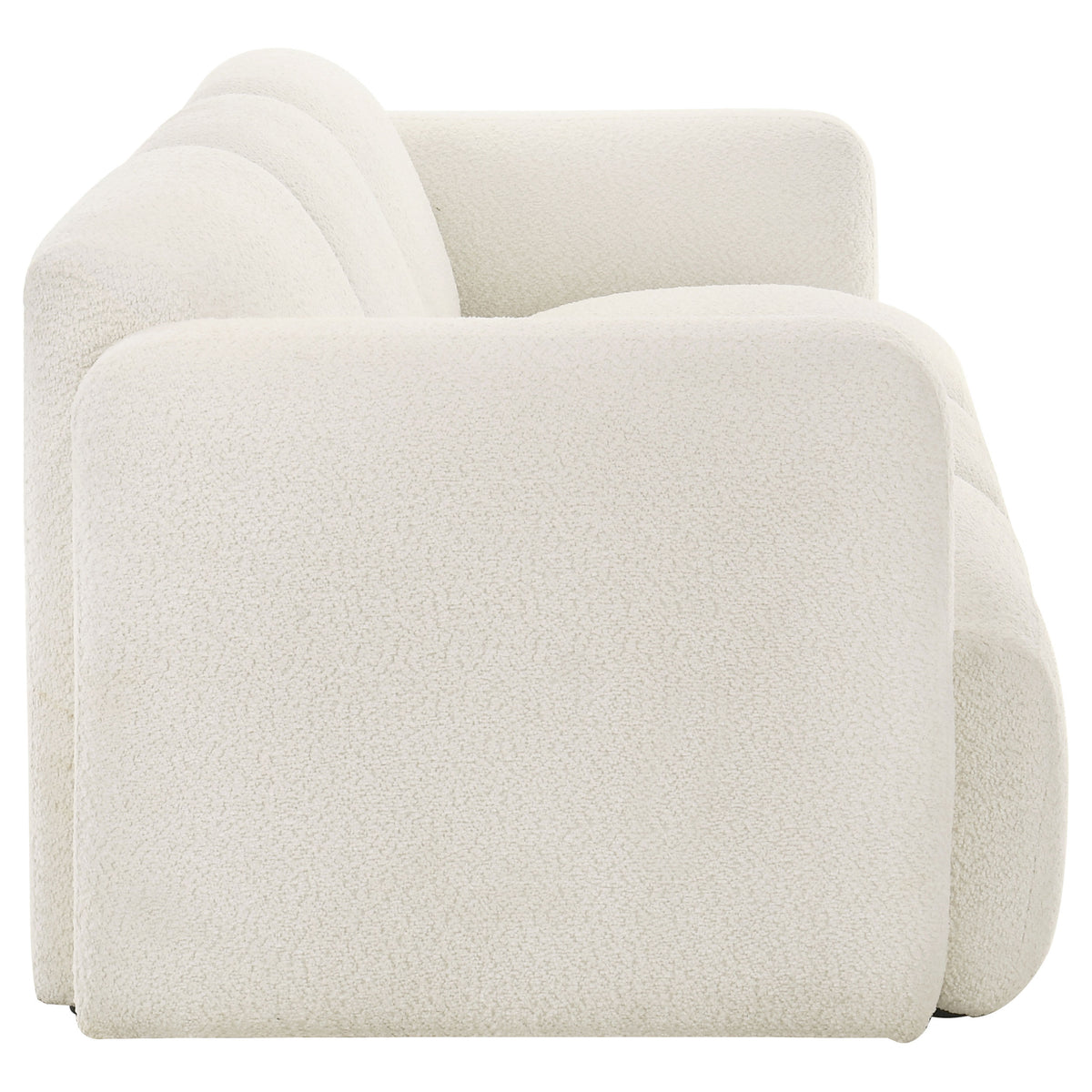Dorset Round Track Arm Sofa, Loveseat & Accent Chair - Sculptural White Textured Fabric with Pocket Coils – view 13