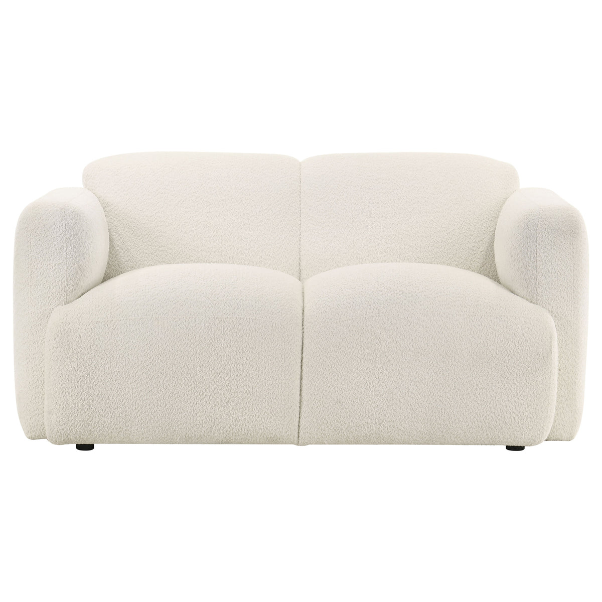 Dorset Round Track Arm Sofa, Loveseat & Accent Chair - Sculptural White Textured Fabric with Pocket Coils – view 19